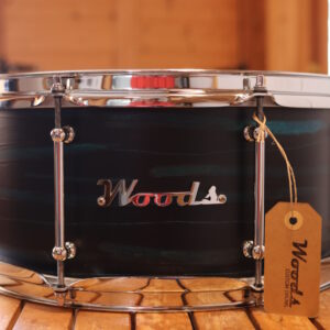 WOODS CUSTOM DRUMS Tarola 14" x 6.5" Maple-Poplar-Maple Blue/Black
