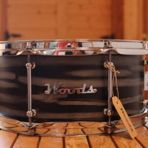 WOODS CUSTOM DRUMS Tarola 14" x 6.5" Maple-Poplar-Maple Grey/Black