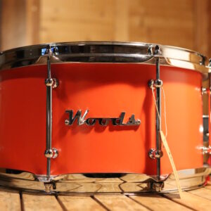 WOODS CUSTOM DRUMS Tarola 13" x 7" Maple-Poplar-Maple F80 Red